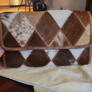 Cowhide Patchwork Wallet